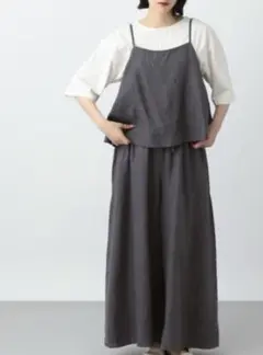studioclipリネンツイルサロペット