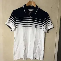 pretty greenネイビーとホワイトのストライプポロシャツ XS