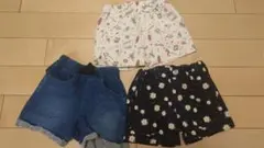 GLOBAL WORK　ショートパンツ　3枚セット　100cm　グローバルワーク