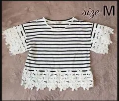 Clear Impression ストライプ Tシャツ Mサイズ