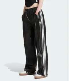 最大お値下げ‼️[即購入OK]アディダス レザー　ロング　ワイド　パンツ