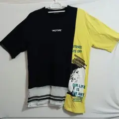 MOTIVE グラフィックTシャツ 黒/黄