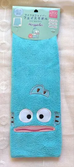 サンリオ　ハンギョドン　ブルー マイクロファイバー フェイスタオル