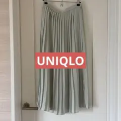 【UNIQLO】美品プリーツスカート　レディース　ミントグリーン