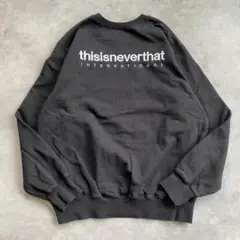 thisisneverthat スウェット ネバザ ロゴ刺繍 M 黒 13789