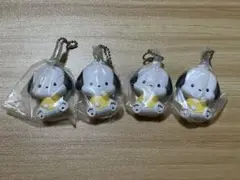 ぺたんこマスコット　チームホワイト　ポチャッコ　4個セット