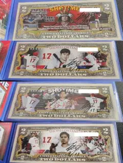 大谷翔平 ドジャース 記念 紙幣 2ドル札 サイン MLB 新品 証明書