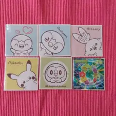 ポケピース ウエハースチョコ シール 6点