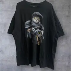 DOM 半袖Tシャツ ブラック アニマル ヒップホップ 3XL