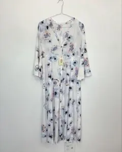 【新品】MKミッシェルクラン 花柄プリントフリルブラウス ワンピース
