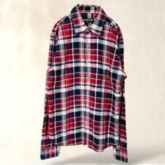 【SOLEILDOR／ソレイドール】長袖シャツ　チェック柄　M　カジュアル　綿