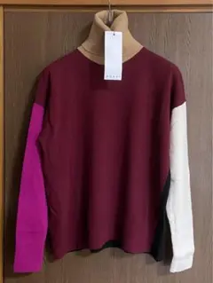 38新品 MARNI マルニ レディース カラーブロック タートルネック ニット