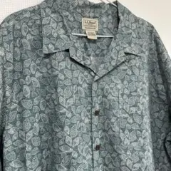 L.L. BEAN エルエルビーン オープンカラー 開襟 総柄 シャツ シェル貝