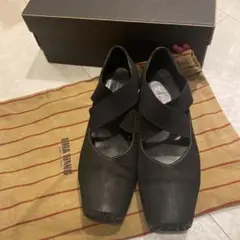 Umawang レザーフラットシューズ バレエシューズ23.5cm