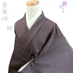 五47 えっと 着物 色無地 紫 宝尽し ふくよかサイズ