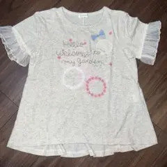 《新品》ニットプランナー　フリル袖 Tシャツ 130サイズ 花柄