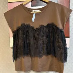 chocol raffine robe ノースリーブTシャツ ブラウン F