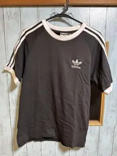 adidas 3ストライプ Tシャツ M 黒