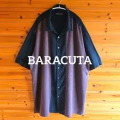 バラクータ シルク100％ 半袖シャツ バイカラー 大きいサイズ2XL 3L