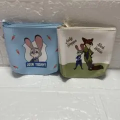 ディズニー　ズートピア　ミニポーチ　２種