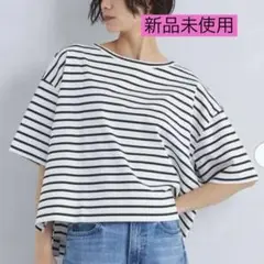green label relaxing ボーダー半袖Tシャツ　ポンチTシャツ