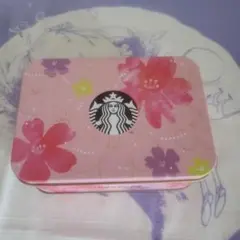 スターバックス 花柄 金属缶(缶のみ)