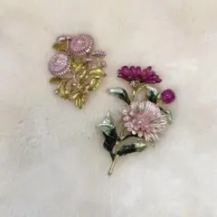 ✳︎お花のブローチ / 2点セット