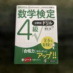 〈柳谷先生の〉数学検定4級〈分野別〉ドリル : ゼロからわかる!しっかりわかる…