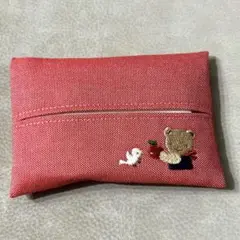 familiar ティッシュケース S 赤