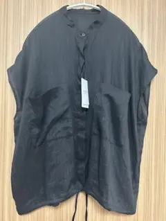 FRAMeWORK キャップスリーブドロストシャツ黒 ≪追加≫キャップスリーブドロストシャツ（シャツ／ブラウス