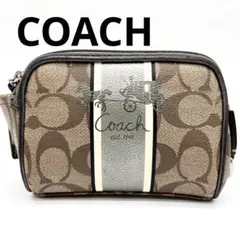【美品】COACH コーチ ポーチ 化粧ポーチ 小物入れ シグネチャー