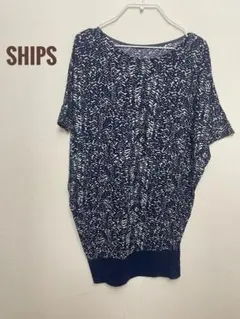 超美品☆【SHIPS】総柄 チュニック ミニワンピース