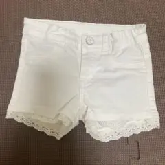 H&M ホワイト レーストリム ショートパンツ US 2-3Y