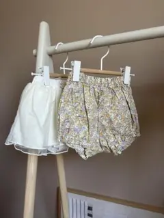 花柄ブルマとチュールスカートブルマ2枚セット