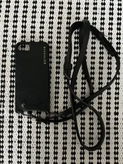 BANDOULIER 黒 レザー スマホショルダーストラップ　iPhoneSE