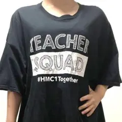ギルダン Tシャツ TEACHER SQUAD 黒ブラック2XL 古着ビンテージ