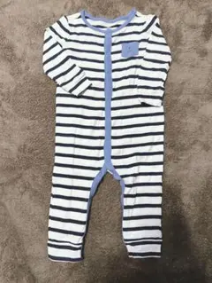 [baby GAP]ブラナンベア　ストライプロンパース 6-12ヶ月