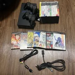 PS2 本体 + ゲームソフト 20本 + コントローラー2つ