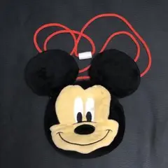 ミッキーマウス ポシェット 赤いストラップ付き