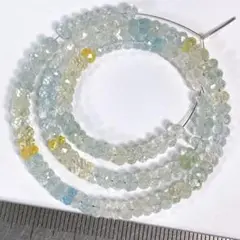 トップクラス＊アクアマリン×ヘリオドール＊ボタンカットe72