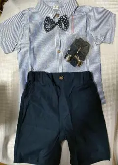 半袖　フォーマル　90　ネイビー　キッズ　セットアップ　結婚式　撮影 発表会