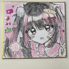 オリキャラ イラスト 色紙 萌え絵