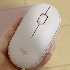 Logi Pebble M350 ワイヤレスマウス ピンク マウスパッド付き