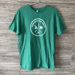 美品　海外古着　緑Tシャツ　バックプリント半袖カットソーM グリーン