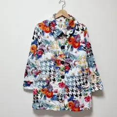 豪華絢爛　スプリングコート　Via Faburica フラワープリント　M〜L