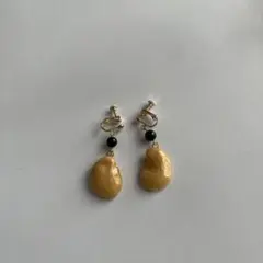 そら豆のイヤリング