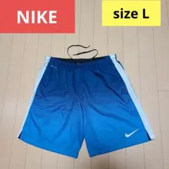 NIKE ナイキ メンズ ハーフパンツ　トレーニングウェア　L　ブルー×ホワイト