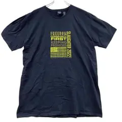 ヘインズ Tシャツ 黒 L スローガンプリント ミリタリー アメカジ【4891】
