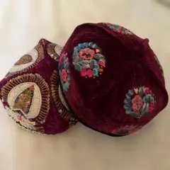 ウイグル族の刺繍帽子