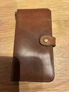 栃木レザー 手帳型iPhone SE2 ケース ブラウン